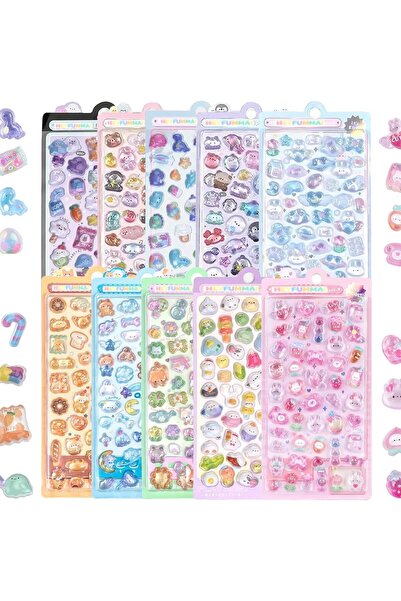 Choice 10 sheets 10 Sheets 3D Cute Mini Puffy Stickers, Decorative Stickers f...