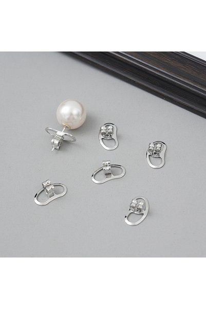Choice Platinum 4pcs Metal Earring Lifters Backs Stopper Fastener For DIY Ear...