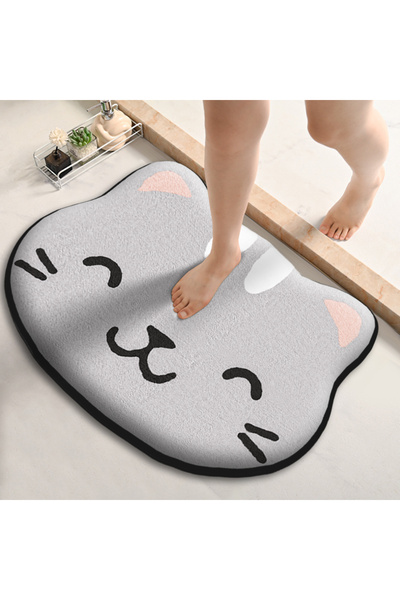 Choice4 500MMx800MM Cat Thickened special-shaped bathroom absorbent floor mat...