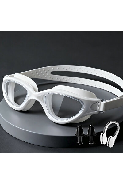 choice2 WHITE Professional HD Anti-fog Adjustable Swimming Goggles for Men an...