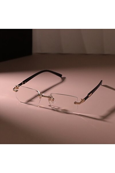 Choice transparent [Chic Rectangle Glasses for Men] Chic Rimless Rectangle Gl...