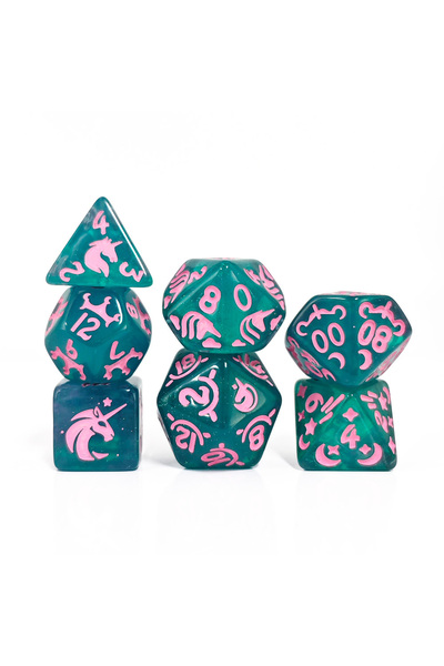 Choice HSG149 7pcs/set DND Polyhedral Dice Suit Unicorn Pattern For Board Car...