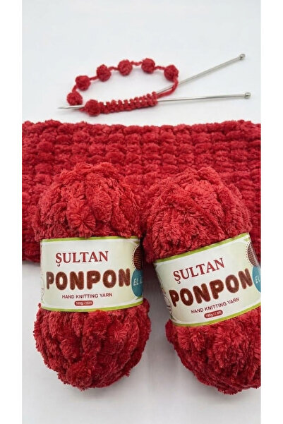 hobi dünyası evim 1 Adet Sultan Ponpon İp Dut İp Atkı Battaniye Yastık Kırlen...