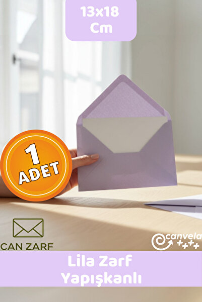 İstisna Lila Zarf 13x18 cm Mektup Kartpostal Davetiye Zarfı