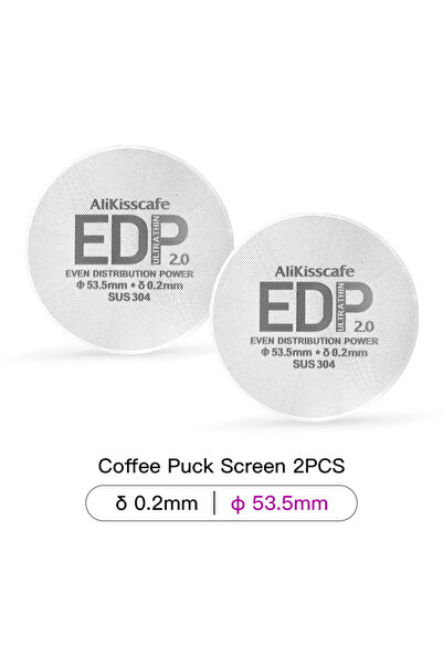 choice2 53.5mm Screen 2Pcs Alikisscafe Espresso Puck Screen 0.2mm Thickness 5...