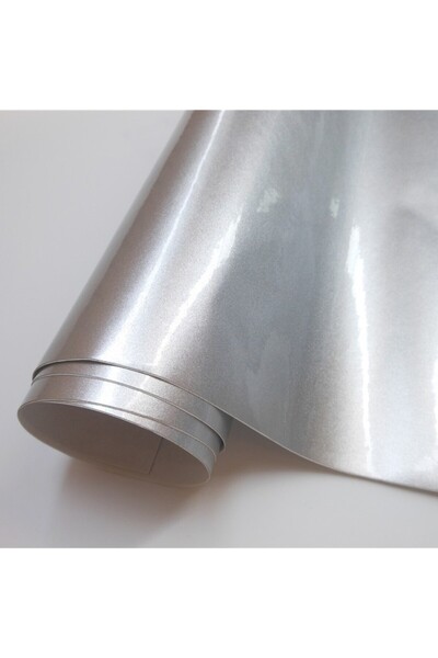 Choice 30X152 CM Silver Ultra Red Glossy Metallic Car Vinyl Wrap Film Wrappin...