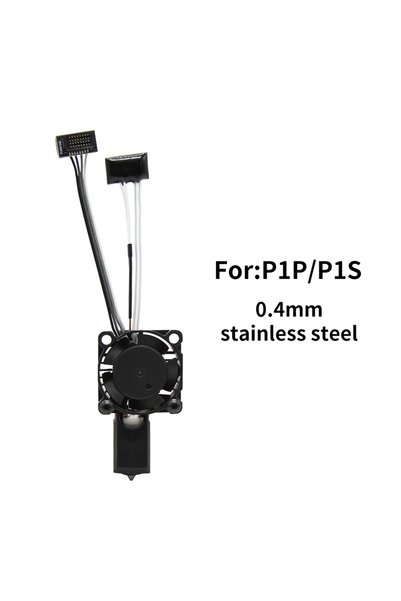 Choice3 P1 0.4MM For Bamb Lab X1 X1C P1P P1S Hotend With Cooling Fan Hard Ste...