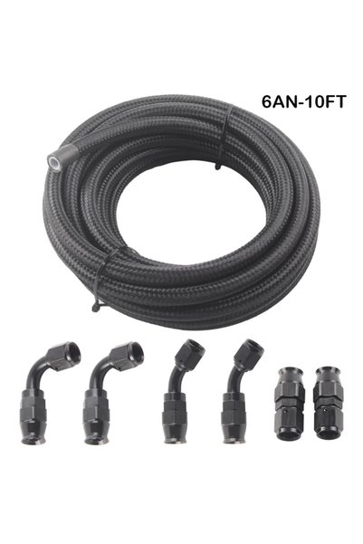 Choice 6AN-10FTBK An6 An8 An10 3m/10ft E85 Tube Nylon Stainless Steel Drupal ...