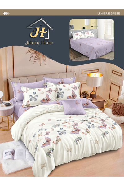 Pucioasa Lenjerie de pat Finet 6 piese cu elastic-T293