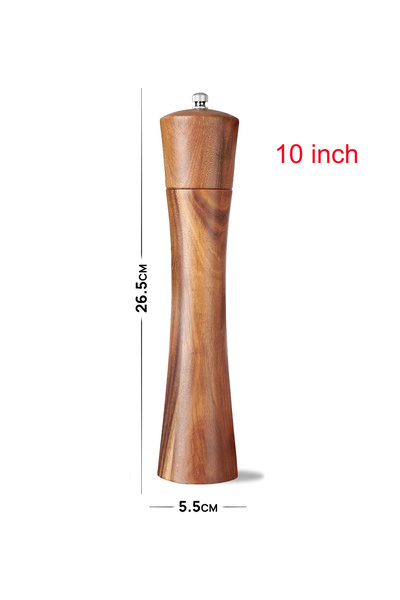 Choice 10 inch 1Pcs FLYMUYU Salt and Pepper Grinder Acacia Wooden Spice Peppe...