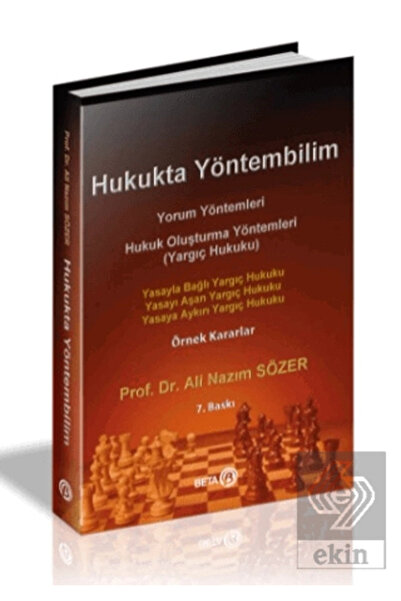 Beta Yayınları Hukukta Yöntembilim Ali Nazım Sözer 9786052427781