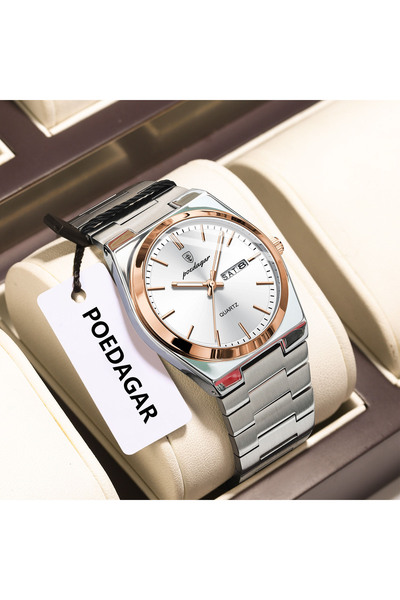 Choice7 930 Rose Gold White POEDAGAR Fashion Classic Man Watch Waterproof Lum...