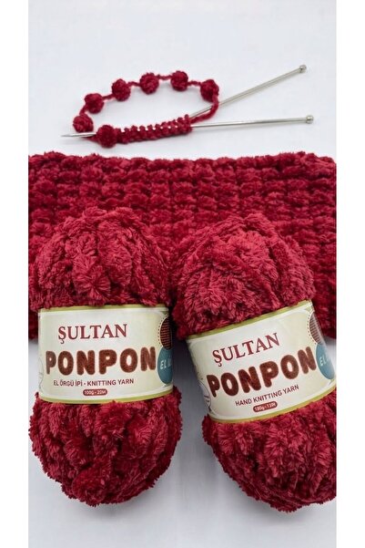 hobi dünyası evim 1 Adet Sultan Ponpon İp Dut İp Atkı Battaniye Yastık Kırlen...