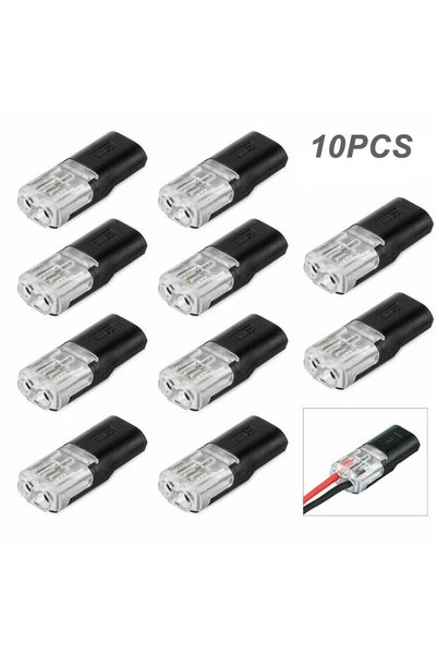 Choice 10PCS 10pcs 2pin Pluggable Wire Connector Quick Splice Electrical Cabl...