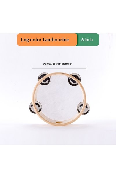 choice2 6inch 4/6/8inch Hand Held Drum Tambourine Drum Metal Jingles Percussi...