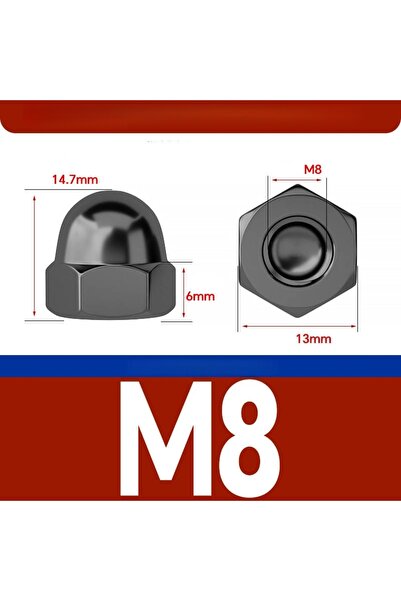 choice2 FHGM-M8-5Pcs BLK 304 High Quality M3 M4 M5 M6 M8 M10 M12 DIN 1587 A2-...