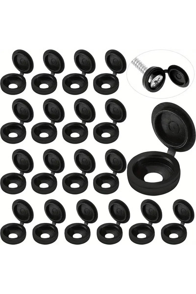 Choice 100pcs black 10/100pcs Screw Decorative Cover Cross Screw Nail Cap Fol...