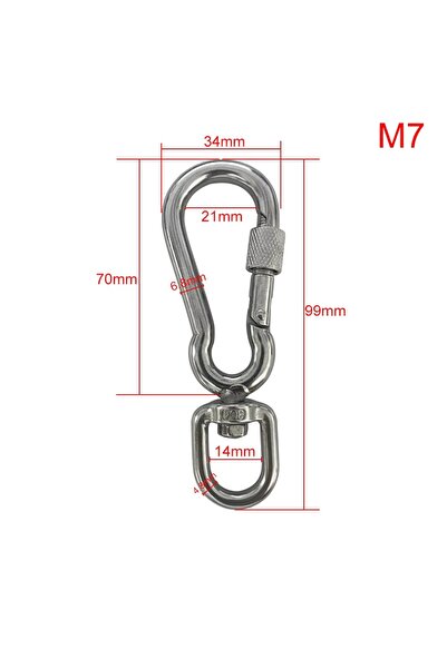 Choice M7 Stainless Steel Swivel Snap Hooks Locking Dog Leash Buckle Quick Re...