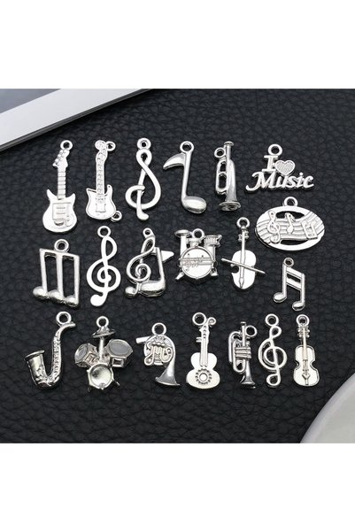 Choice SN897-20pcs 20/100pcs Multi-Finish Music Charms - 5-Tone Craft Compone...