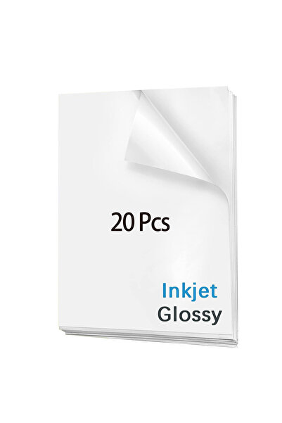 Choice 20Pcs A4 Glossy 10/20Pcs A4 Glossy Vinyl Stickers Self-Adhesive Waterp...