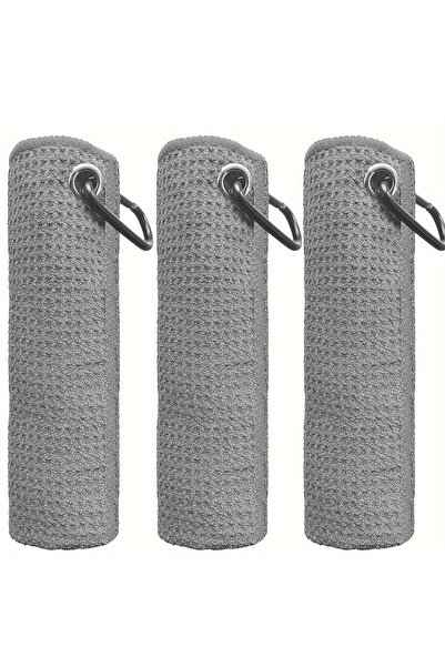 Choice Grey 3 Pack Golf Towels, 30cm*30cm,11.81in*11.81in, Microfiber Waffle ...