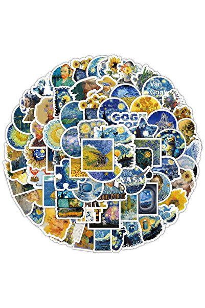 Choice 100Pcs 100Pcs Van Gogh Cute Stickers Pack Aesthetic Stationery Supplie...