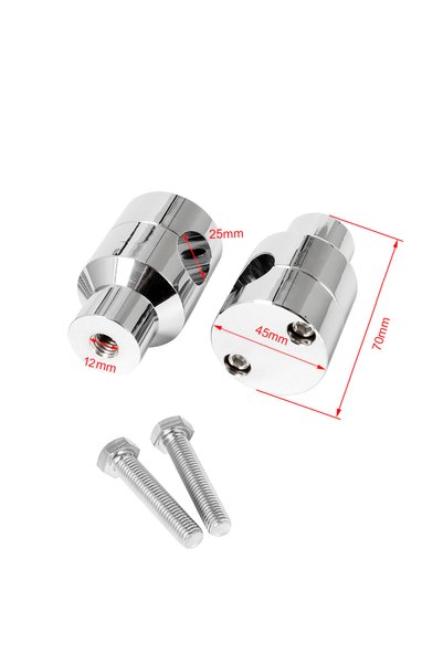 Choice3 مشبك رفع مقود دراجة نارية C25Chrome 2X من الألومنيوم مقاس 7/8 بوصة و1...