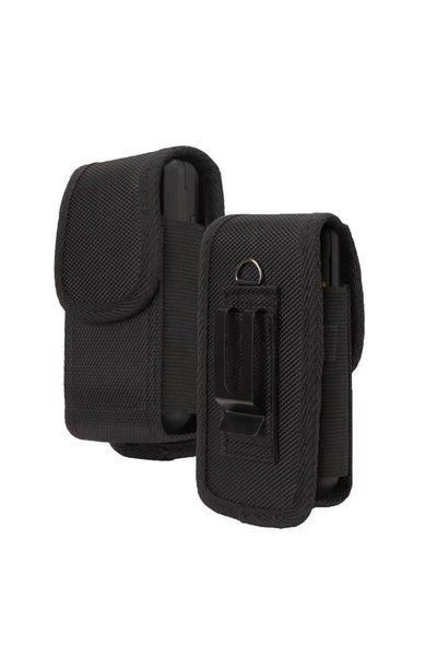 Choice 12cm x 7.5cm x 3cm black Phone Holster For Nokia 2760 2720 Flip Oxford...