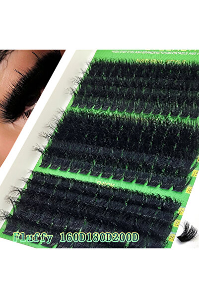 Choice رموش صناعية منفوشة ومموجة طراز MIX 0.07mm D Fluffy160D180D200D HBZGTLA...
