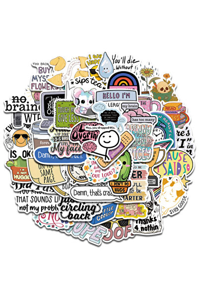 Choice 50PCS 50PCS Sarcastic Sticker Aesthetic Kawaii Scrapbook Graffiti Deco...