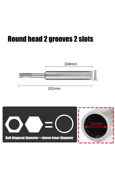 Choice12 round 16mm 1PC Ground Rod Driver Bit Ground Bar Controller SDS Plus ...