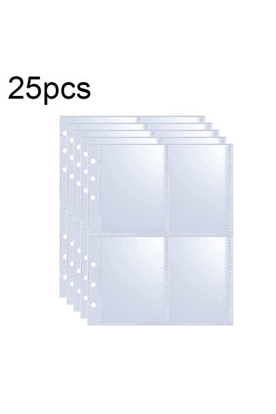 Choice 25pcs 25/50pcs A5 Binder Photo Card Holders, 100/200 Pockets, Single-S...