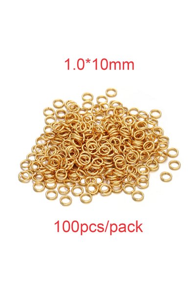 Choice Gold-1.0x10mm 100pcs 30-200Pcs 3-25mm Stainless Steel Split Ring Open ...