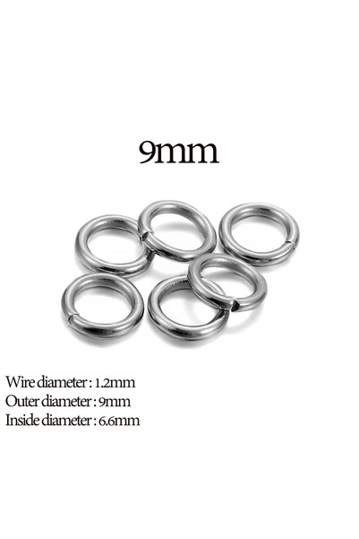 Choice 1.2 x 9mm 200pcs 30-200Pcs 3-25mm Stainless Steel Split Ring Open Sing...