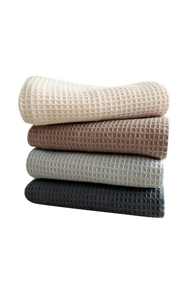 Choice 4PCs 4PCs 4 Cotton Washcloths Plain Color Waffle Dish Towels Absorbent...