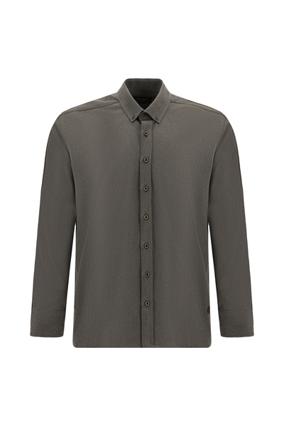 Abdullah Kiğılı Long Sleeve Regular Fit Cotton Dobby Shirt