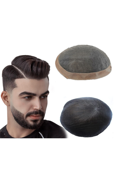 Choice 7x10 6 inches 140% 1b# Toupee for Men Fine Mono Men Toupee Human Hair ...