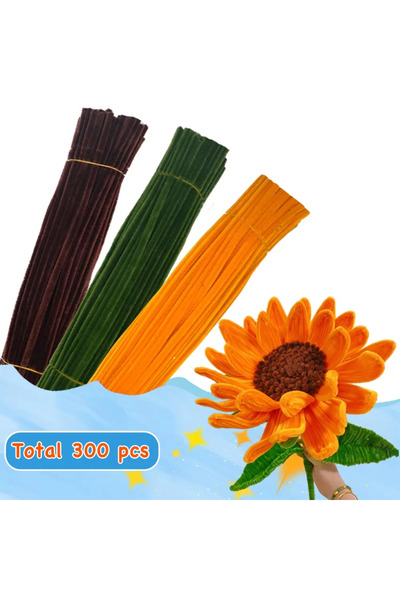 Choice3 Sunflower shade Cleaners Chenille Stem Craft Flower Supplies, 3 Color...