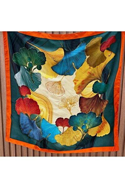 Generic Brand Leaf patterned scarf (70x70)