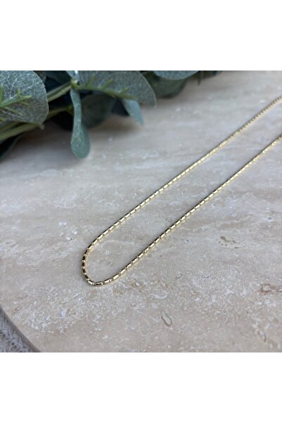 nesdesignn 14K Özel Seri Minimal Silindir Boncuk Zincir Kolye