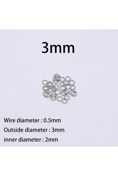 Choice 0.5 x 3mm 200pcs 30-200Pcs 3-25mm Stainless Steel Split Ring Open Sing...