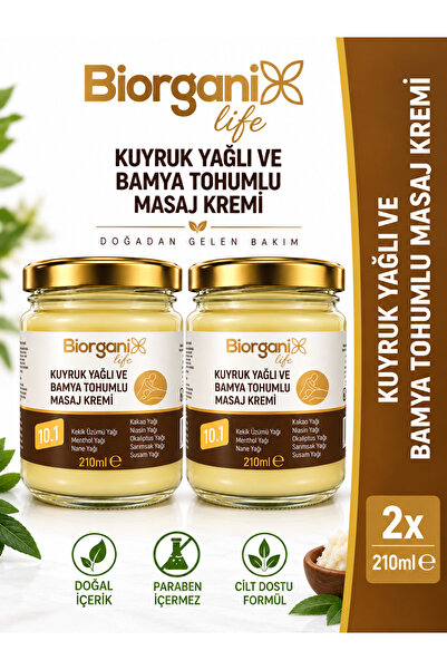 BiorganixLife Kuyruk Yağı ve Bamya Tohumu Yağlı Krem 2 Adet 210 ML