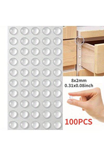 Choice 100 قطعة 6X2MM 100 قطعة سدادة باب ذاتية اللصق من المطاط المثبط للخزانة...
