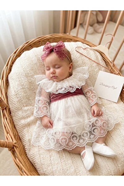 Pugi Baby Prenses Elbise 4 Lü Set Kız Bebek Pamuklu Astarlı Babyshower-Doğum ...