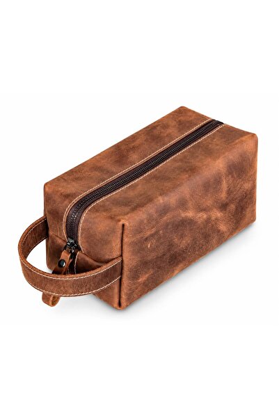 ÖzkanAccessory Corvia Crazy Leather Handbag Doppkit Travel Bag Unisex