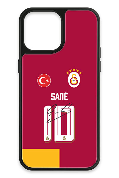 Galatasaray iPhone 13 Pro Max Uyumlu Leroy Sane Parçalı Forma İmzalı Cam Lisa...