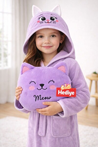 VELROBE Rabbit-Eared Girls Boys Children's Bathrobe Lupi Lilac