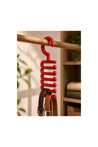Lunera Accessories Belt Hanger 3D Printing Wardrobe Belt Organizer Red