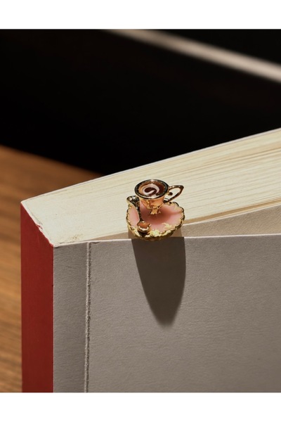 Rika Spolia & Co. Pembe Türk Kahvesi Kitap Ayracı