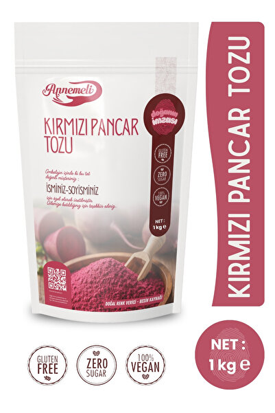 Annemeli Kırmızı Pancar Tozu - 1 kg - Doğal , Katkısız , Yerli
